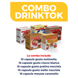COMBO DrinkTok capsule compatibili con macchine a marchio Nescafé®* Dolce Gusto®*