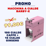 PROMO: macchina a marchio BARB-X + 100 CIALDE CAFFE + 15 CIALDE GINSENG