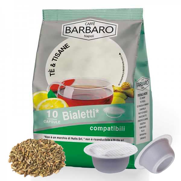 Barbaro-Kaffeekapseln, kompatibel mit Bialetti-Aufgüssen und Kräutertees