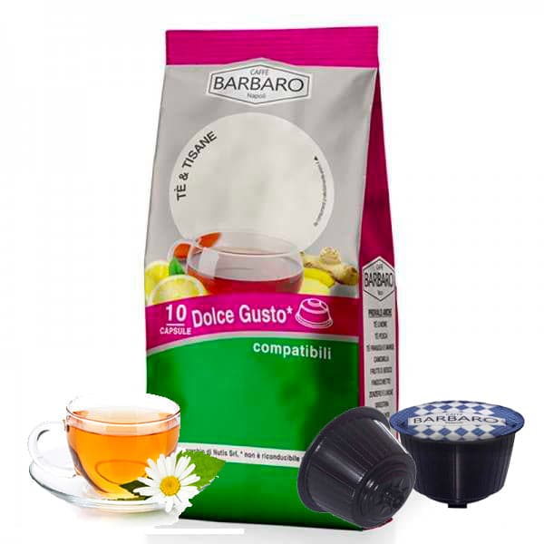 Caffè Barbaro-Kapseln kompatibel mit Dolce Gusto * Aufgüssen und Kräutertees