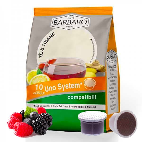 Capsule Caffè Barbaro compatibili con macchine da caffè a marchio Uno System®* Infusi e Tisane