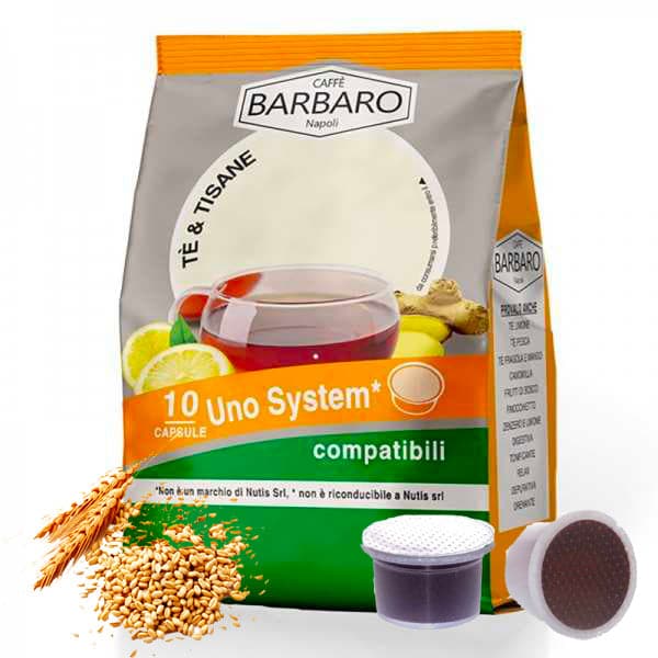 Kaffeekapseln Barbaro-kompatible Aufgüsse und Tees des Uno-Systems