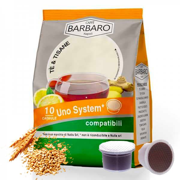 Capsule Caffè Barbaro compatibili con macchine da caffè a marchio Uno System®* Infusi e Tisane