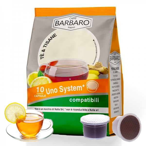 Capsule Caffè Barbaro compatibili con macchine da caffè a marchio Uno System®* Infusi e Tisane